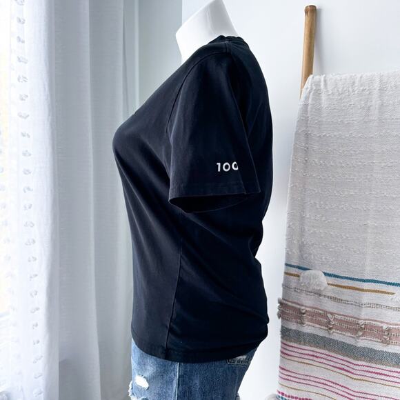 Peloton Reach 100 Classic Short Sleeve Century Black Crewneck T-Shirt Women’s L - Picture 3 of 9